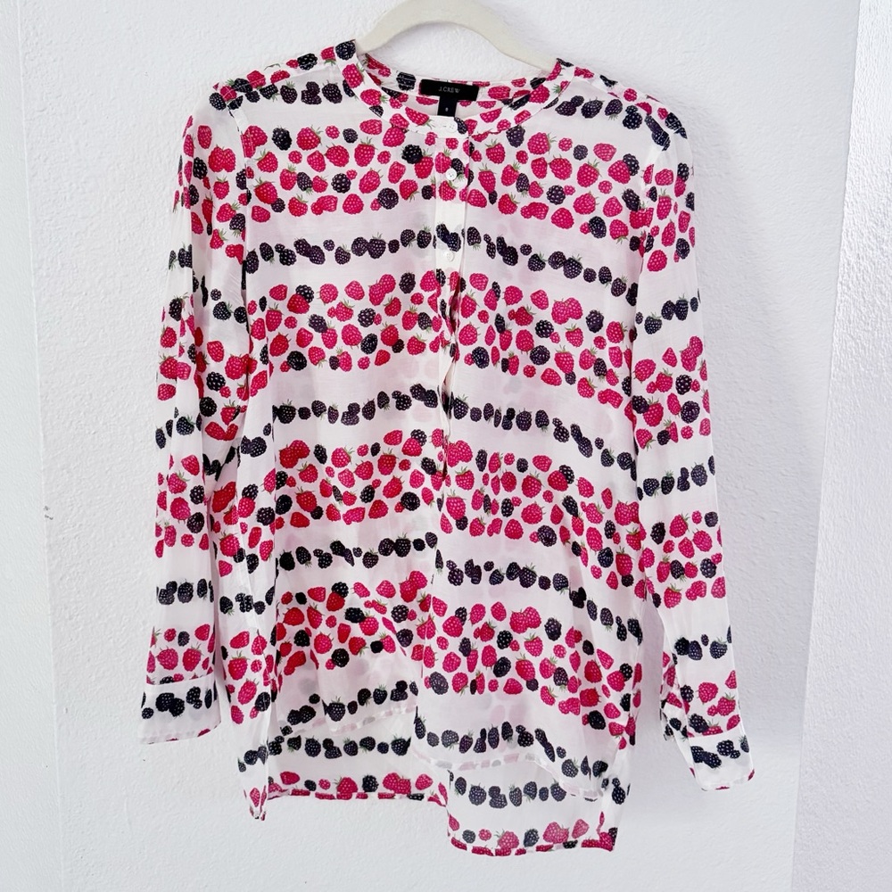 J Crew Berries Top SZ 8